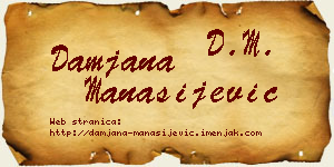 Damjana Manasijević vizit kartica